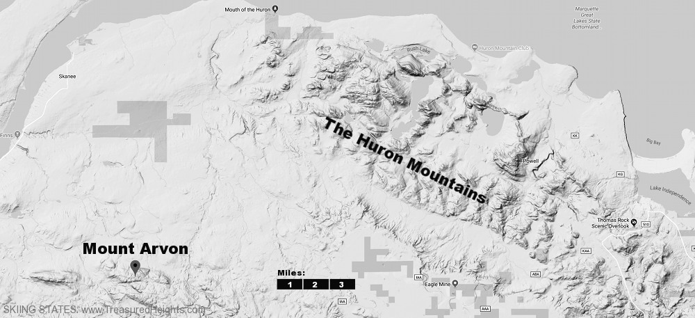 Map Huron Mountains